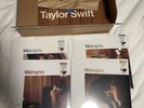 Taylor Swift Midnights Vinyl Clock Set All 4 Hand Signed Albums + CLOCK