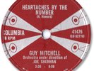Super Rare 1959 GUY MITCHELL Pop Rocker 78 RPM Record. Heartaches by the Number