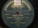THE PEERLESS ORCHESTRA - ‘CHARLIE CHAPLIN FOX-TROT’ 1915 ZONOPHONE 78