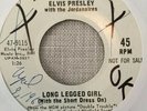 1967 ELVIS PRESLEY ON RCA PROMO WHITE LABEL 47-9115 LONG LEGGED GIRL MINT-