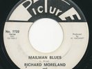 RICHIE MORELAND & PYRAMIDS - Mailman Blues - PICTURE - Rockabilly 45