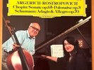 ARGERICH / Rostropovich - Schumann & Chopin CELLO SONATAS DGG 1981 LP  RARE NM-