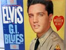 ELVIS PRESLEY IN GI BLUES RECORD ALBUM W/ RARE WOODEN HEART STICKER COVER SLEEV