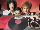 QUEEN THE WORKS EMI EMS-91076 VINYL JAPAN LP OBI POSTER & STICKER