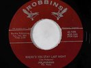 Rockabilly 45 - Joe Hudgins - Where'd You Stay Last Night - Robbins - VG+ mp3