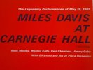 MILES DAVIS AT CARNEGIE HALL 1961. OG USA. COLUMBIA 8612. TBE.