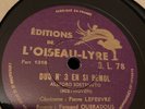3x12” L’Oiseau Lyre 78 RPM Pierre Lefebvre & Fernand Oubradous 78-80 E