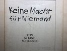 Ton Steine Scherben Keine Macht Für Niemand 2 LP Vinyl 1972 First Press GER EX