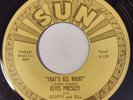 ELVIS PRESLEY That's All Right SUN 1970's Reproduction with Picture Sleeve
