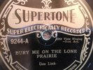 78 rpm Supertone 9244, Otto Gray Band as Means and Link, prewar country E+