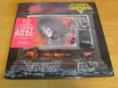 LIZZY BORDEN LP VISUAL LIES Metal Blade 1987 + PROMO BIO POSTER AUTOGRAPH INNER