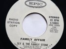 SLY & THE FAMILY STONE - FAMILY AFFAIR / LUV N' HAIGHT - SOUL 45 *PROMO*