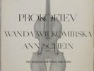 PROKOFIEV Two Sonatas for Violin & Piano 1 & 2 LP Wanda Wilkomirska, Ann Schein