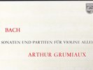 PHILIPS STEREO - GRUMIAUX - BACH VIOLIN SONATAS & PARTITAS - 3LP BOX - NM/MINT