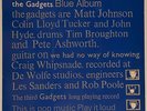 THE GADGETS - BLUE ALBUM UK IMPORT 12