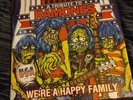 A TRIBUTE TO RAMONES WE'RE A HAPPY FAMILY 2LP RED WHITE BLUE SWIRL VINYL - MINT