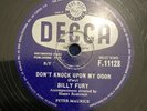 78 rpm rec-R’n’R-Billy Fury-Don’t Knock Upon My Door
