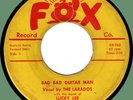 LARADOS Bad Bad Guitar Man / Now the Parting Begins 45rpm Fox 1958 machine stamp