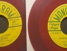 2X 45rpm DUKE OF IRON Calypso Monogram RED vinyl