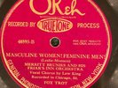 Okeh 40593 Merritt Brunies Friars Inn Orch MASCULINE WOMEN  jazz   78 rpm EE-