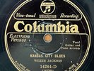 WILLIE JACKSON Kansas City Blues / T.B. Blues COLUMBIA PIANO BLUES 78