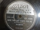 THE DRIFTERS save the last dance/nobody but INDIA INDIAN RARE 78 RPM RECORD VG+