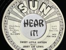 Hot Rockabilly Rocker 45 JERRY LEE LEWIS Sweet Little Sixteen SUN RECORDS promo