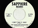 Northern Soul 45 - Fabulous Dimensions - I Can't Take It, Baby - Sapphire - VG+