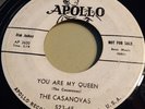 THE CASANOVAS you are my queen APOLLO 3620/1 rare DOO-WOP R&B 45 promo WLP