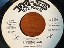 Northern Soul  45 PROMO Tony Clarke A Wrong Man M-S Records #206  LBL