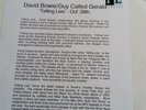 RARE DAVID BOWIE DOUBLE LP TELLING LIES