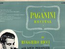 USA 1954 CLASSICAL LP RUGGIERO RICCI VIOLIN WITH LOUIS PERSINGER PIANO  PAGANINI