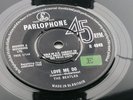 THE BEATLES  1963  LOVE ME DO  BLACK  PARLOPHONE  S-I-U-K TEXT   E TEST  STICKER