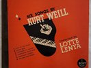 Lotte Lenya Six Songs By Kurt Weill BOST BA8 3X 78RPM