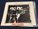 queen one vision japanese import 7”ps + lyric inner japan nr mint