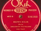 Okeh 40727 Arkansas Travelers BROWN SUGAR E   78 rpm JAZZ  1926 Miff Mole