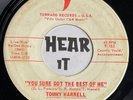 Wailing Raw NC Country Honky Tonk Booze 45 TOMMY HARRELL You Sure TORNADO rare