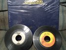 the Beatles collection vinyl bc13 blue box and 2 beatles vinyl 45's