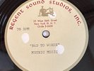 Unknown Girl Singer Bad To Worse 78 RPM Metal Acetate R&B