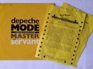 Depeche Mode - Master And Servant UK Promo mit 2 Promo-Sheets, limited Edition
