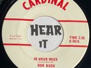 Obscure Elvis Style Country Bopper Honky Tonk 45 DON BUCK 40 Hour CARDINAL hear