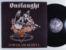 ONSLAUGHT Power From Hell PUSMORT LP VG+ 1st pressing with lyric sheet insert j