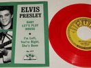 ELVIS PRESLEY on SUN RED VINYL MINT Baby Let's Play House USA 45 Picture sleeve.