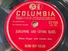 78 RPM Blind Boy Fuller COL 37155 Screaming and Crying the Blues E+ LISTEN