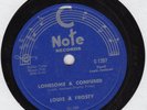RARE BLUES 78:LOUIS & FROSTY/LONESOME & CONFUSED/TRAIN TIME/C Note SL-109/excel.