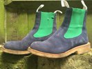 Tricker's Ladies Blue Suede Chelsea Boots Shoes UK 4  - Bargain