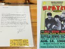 THE BEATLES ORIGINAL SUFFOLK DOWNS BOSTON 1966 UNUSED CONCERT TICKET W-DOCUMENT
