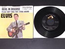 45 rpm rock ELVIS PRESLEY Devil in Disguise/Please Don’t Drag 1963 ps RCA 8188