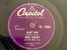 Very Rare Gene Vincent Right Now/the night is so lonely On 78rpm
