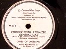 DUKES OF DIXIELAND COOKIN' WITH ATOMIZED GENERAL GAS GENERAL GAS CO78RPM  170-20